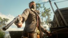 Red Dead Redemption 2 屏幕展示枪支定制和死亡之眼系统